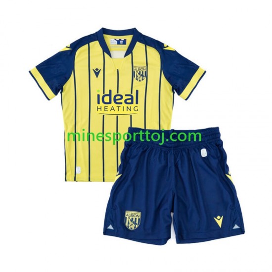 West Bromwich Albion Børne Udebane Fodboldtrøje 2024-2025 Lange Ærmer