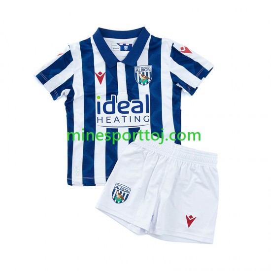 West Bromwich Albion Børne Hjemmebane Fodboldtrøje 2024-2025 Lange Ærmer