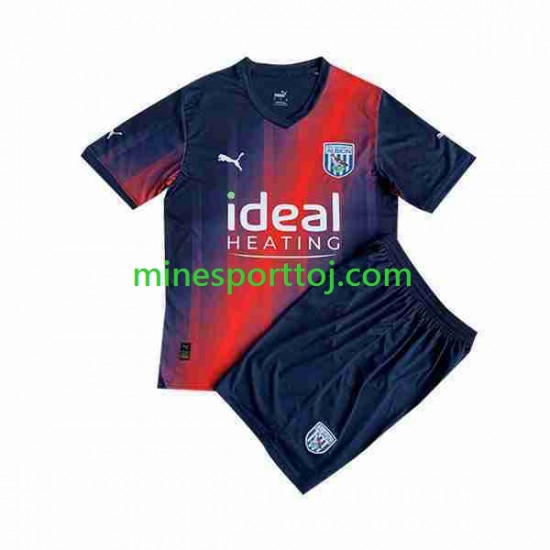 West Bromwich Albion Børne Tredje Fodboldtrøje 2023-2024 Lange Ærmer