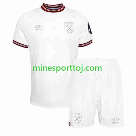 West Ham United Børne Udebane Fodboldtrøje 2023-2024 Lange Ærmer