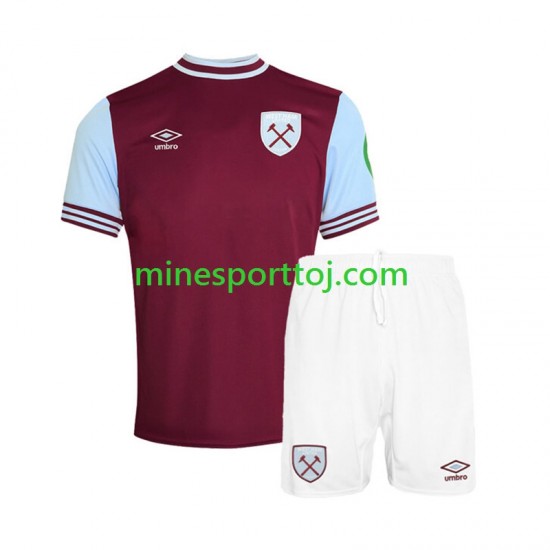 West Ham United Børne Hjemmebane Fodboldtrøje 2024-2025 Lange Ærmer