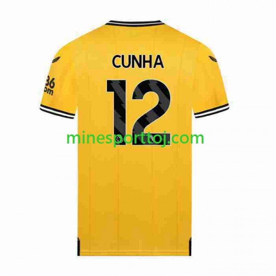 Wolverhampton Wanderers CUNHA 12 Herre Hjemmebane Fodboldtrøje 2023-2024 Lange Ærmer