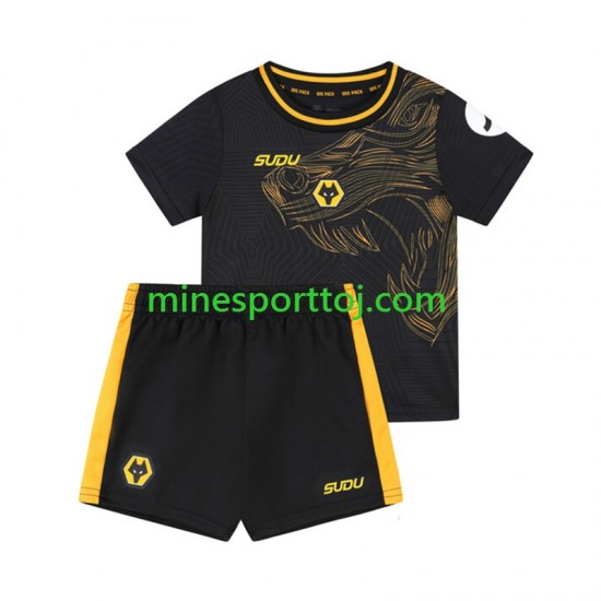 Wolverhampton Wanderers Børne Udebane Fodboldtrøje 2024-2025 Lange Ærmer