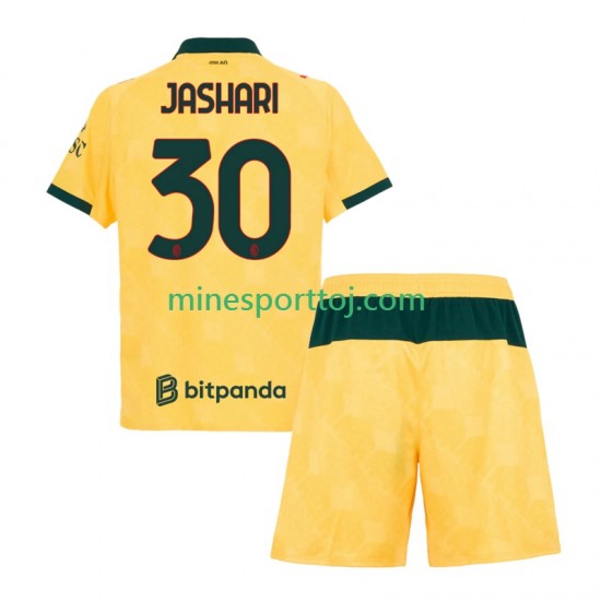 AC Milan Ardon Jashari 30 Børne Tredje Fodboldtrøje 2025-2026 Lange Ærmer