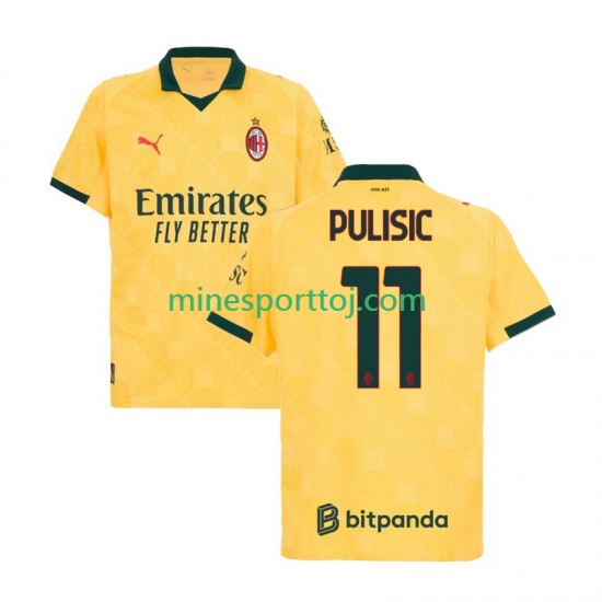 AC Milan Christian Pulisic 11 Herre Tredje Fodboldtrøje 2025-2026 Lange Ærmer