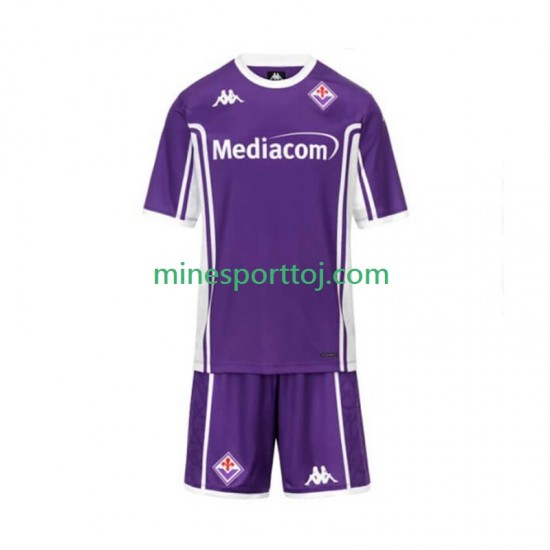 Fiorentina Børne Hjemmebane Fodboldtrøje 2025-2026 Lange Ærmer