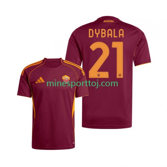 AS Roma Dybala 21 Herre Hjemmebane Fodboldtrøje 2025-2026 Lange Ærmer