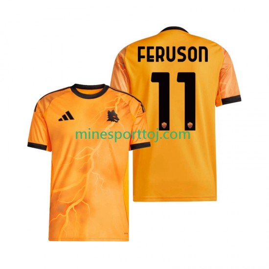 AS Roma Evan Ferguson 11 Herre Udebane Fodboldtrøje 2025-2026 Lange Ærmer