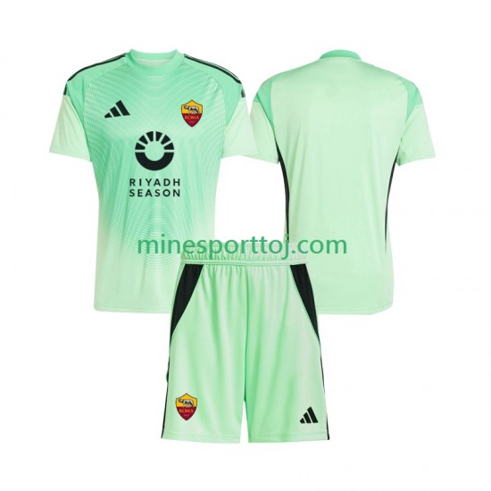 AS Roma Målmand Børne Udebane Fjerde Fodboldtrøje 2025-2026 Lange Ærmer