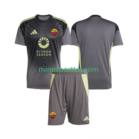 AS Roma Målmand Børne Hjemmebane Fodboldtrøje 2025-2026 Lange Ærmer