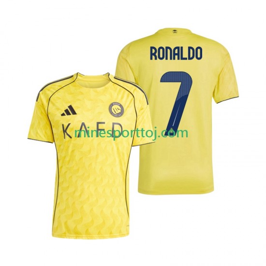Al Nassr Cristiano Ronaldo 7 Herre Hjemmebane Fodboldtrøje 2025-2026 Lange Ærmer