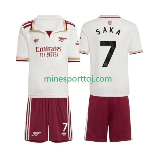 Arsenal Bukayo Saka 7 Børne Tredje Fodboldtrøje 2025-2026 Lange Ærmer