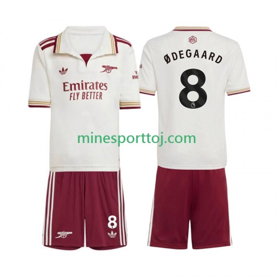 Arsenal Martin Odegaard 8 Børne Tredje Fodboldtrøje 2025-2026 Lange Ærmer