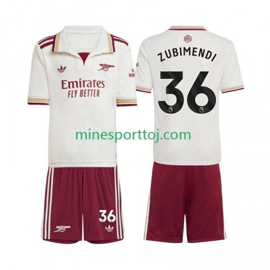 Arsenal Martin Zubimendi 36 Børne Tredje Fodboldtrøje 2025-2026 Lange Ærmer