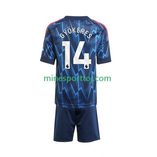 Arsenal Viktor Gyokeres 14 Børne Udebane Fodboldtrøje 2025-2026 Lange Ærmer