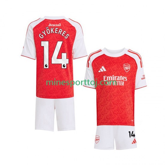 Arsenal Viktor Gyokeres 14 Børne Hjemmebane Fodboldtrøje 2025-2026 Lange Ærmer