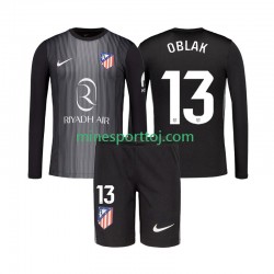 Atlético Madrid Målmand Jan Oblak 13 Børne Udebane Fodboldtrøje 2025-2026 med Korte Ærmer