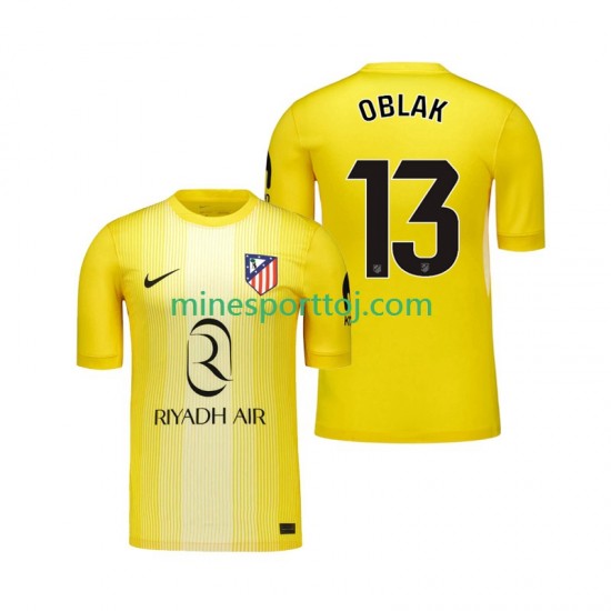 Atlético Madrid Målmand Jan Oblak 13 Herre Hjemmebane Fodboldtrøje 2025-2026 Lange Ærmer Atlético Madrid Målmand Jan Oblak 13 Herre Hjemmebane Fodboldtrøje 2025-2026 Lange Ærmer