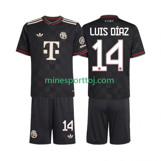 FC Bayern München Luis Diaz 14 Børne Tredje Fodboldtrøje 2025-2026 Lange Ærmer