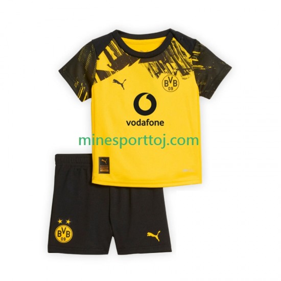 Borussia Dortmund Børne Hjemmebane Fodboldtrøje 2025-2026 Lange Ærmer