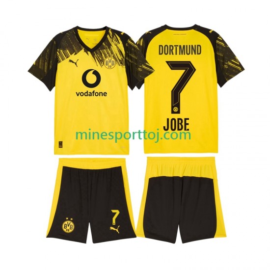 Borussia Dortmund Jobe Bellingham 7 Børne Hjemmebane Fodboldtrøje 2025-2026 Lange Ærmer