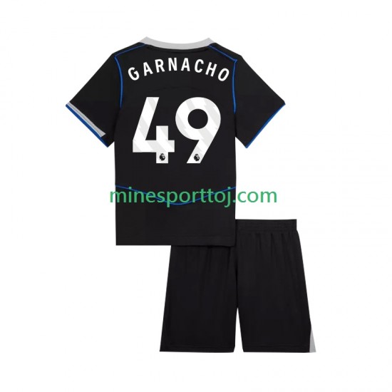 Chelsea Alejandro Garnacho 49 Børne Tredje Fodboldtrøje 2025-2026 Lange Ærmer