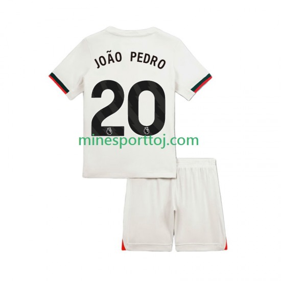 Chelsea Joao Pedro 20 Børne Udebane Fodboldtrøje 2025-2026 Lange Ærmer