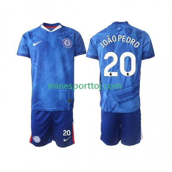 Chelsea joao pedro 20 Børne Hjemmebane Fodboldtrøje 2025-2026 Lange Ærmer