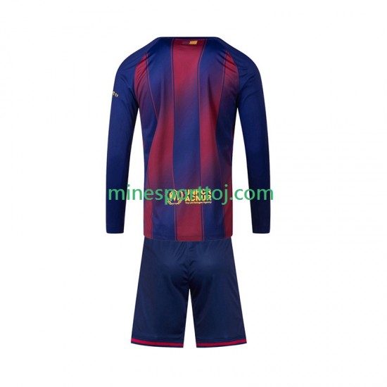 FC Barcelona Børne Hjemmebane Fodboldtrøje 2025-2026 med Korte Ærmer