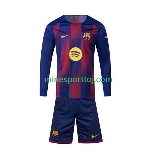 FC Barcelona Børne Hjemmebane Fodboldtrøje 2025-2026 med Korte Ærmer