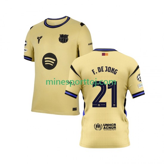 FC Barcelona Frenkie de Jong 21 Champions League Herre Udebane Fodboldtrøje 2025-2026 Lange Ærmer