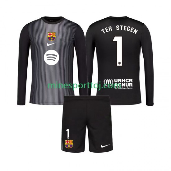 FC Barcelona Målmand Ter Stegen 1 Børne Tredje Fodboldtrøje 2025-2026 med Korte Ærmer FC Barcelona Målmand Ter Stegen 1 Børne Tredje Fodboldtrøje 2025-2026 med Korte Ærmer