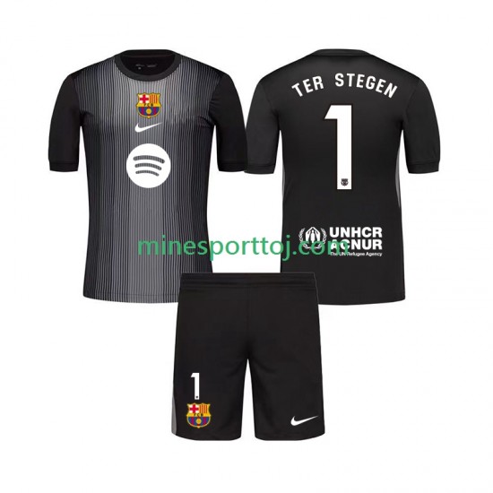 FC Barcelona Målmand Ter Stegen 1 Børne Tredje Fodboldtrøje 2025-2026 Lange Ærmer
