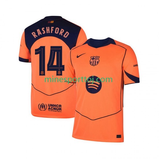 FC Barcelona Marcus Rashford 14 UCL Herre Tredje Fodboldtrøje 2025-2026 Lange Ærmer