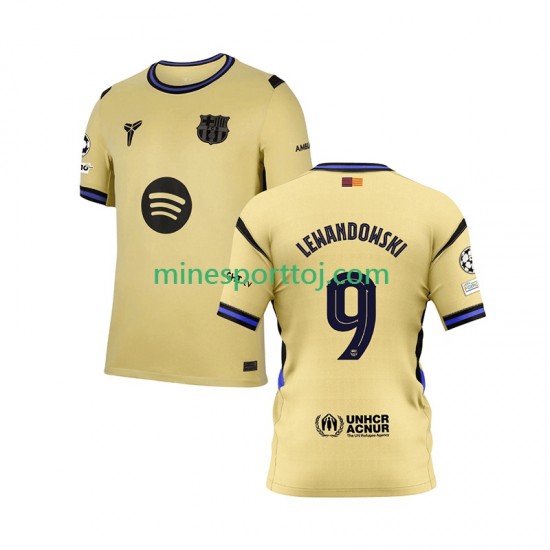 FC Barcelona Robert Lewandowski 9 Champions League Herre Udebane Fodboldtrøje 2025-2026 Lange Ærmer