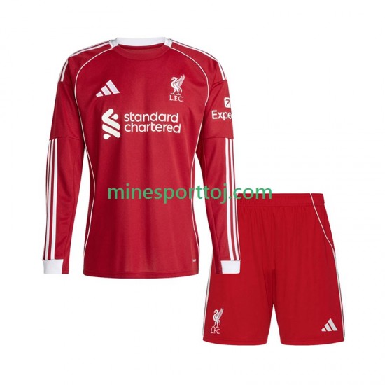 Liverpool Børne Hjemmebane Fodboldtrøje 2025-2026 med Korte Ærmer