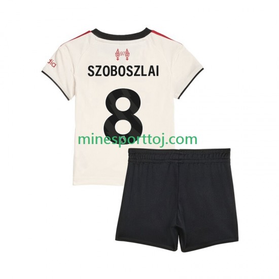 Liverpool Dominik Szoboszlai 8 Børne Udebane Fodboldtrøje 2025-2026 Lange Ærmer