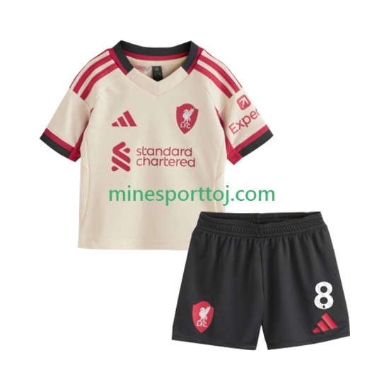 Liverpool Dominik Szoboszlai 8 Børne Udebane Fodboldtrøje 2025-2026 Lange Ærmer