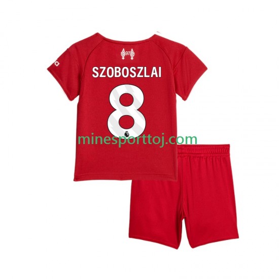 Liverpool Dominik Szoboszlai 8 Børne Hjemmebane Fodboldtrøje 2025-2026 Lange Ærmer