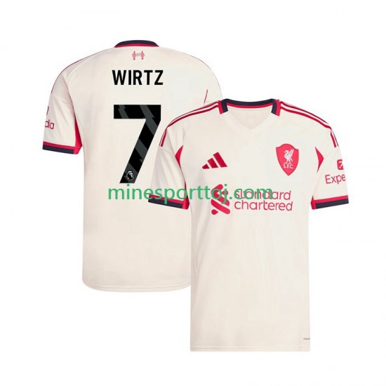 Liverpool Florian Wirtz 7 Herre Udebane Fodboldtrøje 2025-2026 Lange Ærmer
