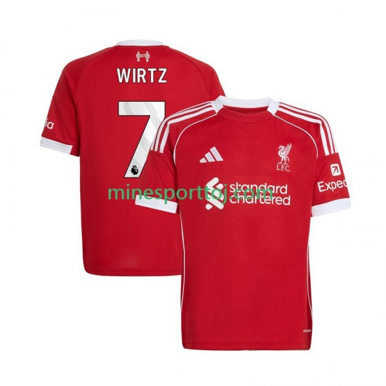Liverpool Florian Wirtz 7 Herre Hjemmebane Fodboldtrøje 2025-2026 Lange Ærmer