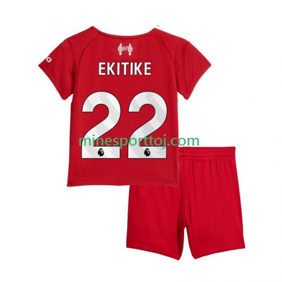 Liverpool Hugo Ekitike 22 Børne Hjemmebane Fodboldtrøje 2025-2026 Lange Ærmer
