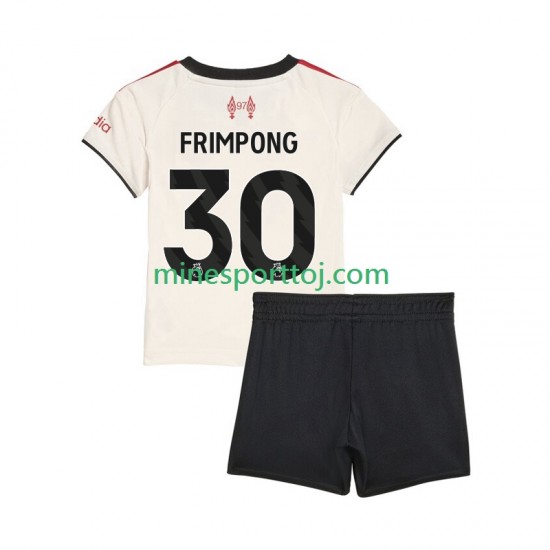 Liverpool Jeremie Frimpong 30 Børne Udebane Fodboldtrøje 2025-2026 Lange Ærmer