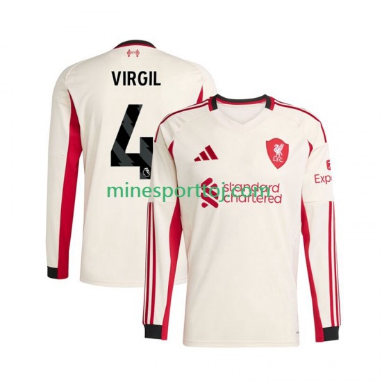 Liverpool Virgil van Dijk 4 Herre Udebane Fodboldtrøje 2025-2026 med Korte Ærmer