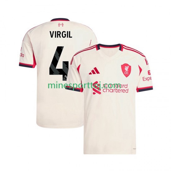 Liverpool Virgil van Dijk 4 Herre Udebane Fodboldtrøje 2025-2026 Lange Ærmer