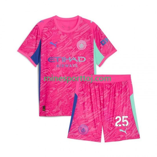 Manchester City Målmand Gianluigi Donnarumma 25 Børne Udebane Fodboldtrøje 2025-2026 Lange Ærmer