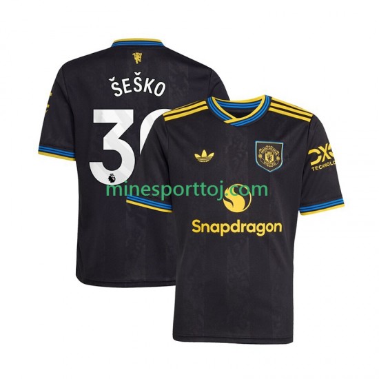 Manchester United Benjamin Sesko 30 Herre Tredje Fodboldtrøje 2025-2026 Lange Ærmer