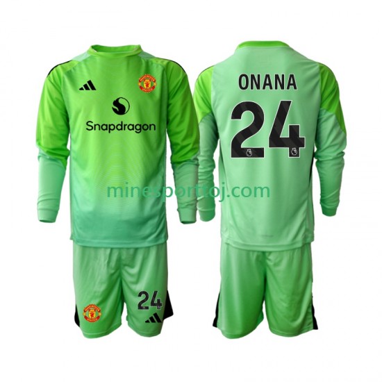 Manchester United Målmand Andre Onana 24 Børne Fjerde Fodboldtrøje 2025-2026 med Korte Ærmer