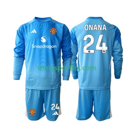 Manchester United Målmand Andre Onana 24 Børne Hjemmebane Fodboldtrøje 2025-2026 med Korte Ærmer