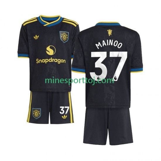 Manchester United Kobbie Mainoo 37 Børne Tredje Fodboldtrøje 2025-2026 Lange Ærmer